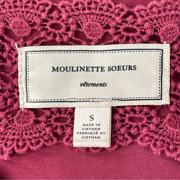 Moulinette Soeurs Berry Red Sleeveless TERRA Draped Maxi Dress Size S - Picture 7 of 9